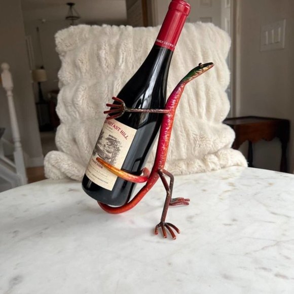 Welded Desert Lizard Wine Holder from Moab Utah - Picture 9 of 10